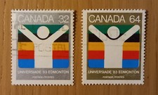 Complete Canada used stamp set: 1983 World University Games