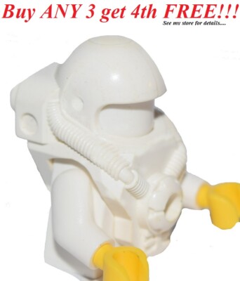 ☀️NEW Lego Minifig White Underwater Deep Sea Diver Helmet Scuba