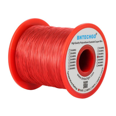 BNTECHGO 38 AWG Magnet Wire 1lb - 0.0039'' Red Enameled Copper Coill