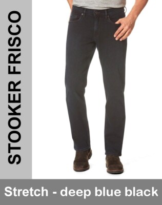 STOOKER FRISCO STRETCH / deep blue black / blau / 5-Pocket / HERREN JEANS HOSE