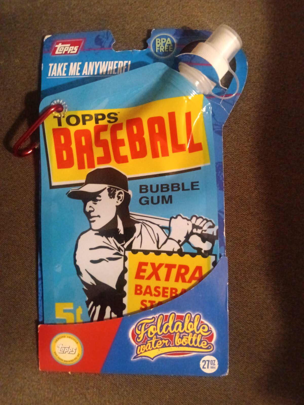 With Hook 27 Oz. Baseball Water Bottle