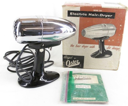 1949 Oster Airjet Secador de pelo Mod 202 Secador de Pelo Trabajo Vintage  Retro Con Caja | eBay