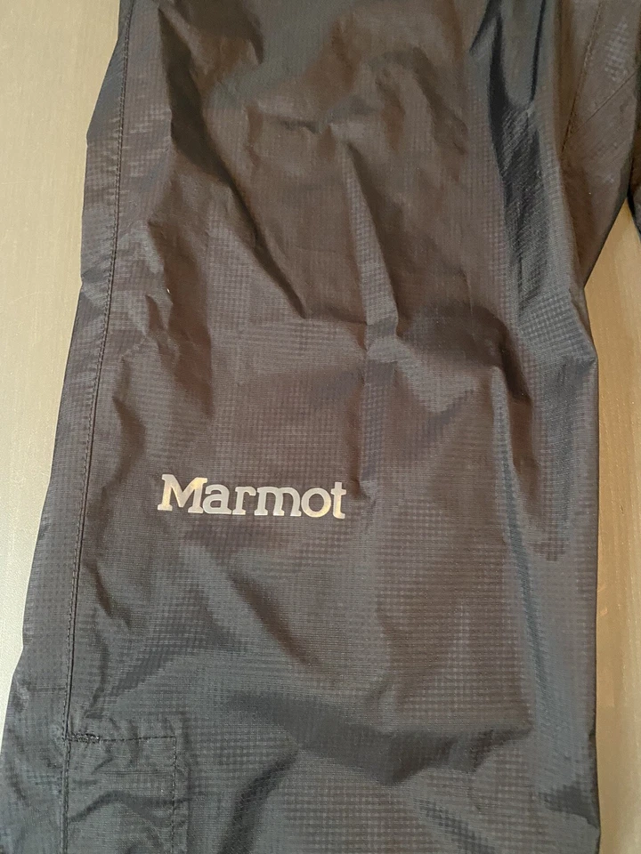 Calça de chuva Marmot Precip - tamanho infantil grande (unissex) em excelente estado usado - Imagem 3 de 4