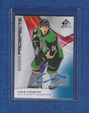 2019-20 SP Game Used CHL Authentic Prospects Auto # 46 Cole Fonstad
