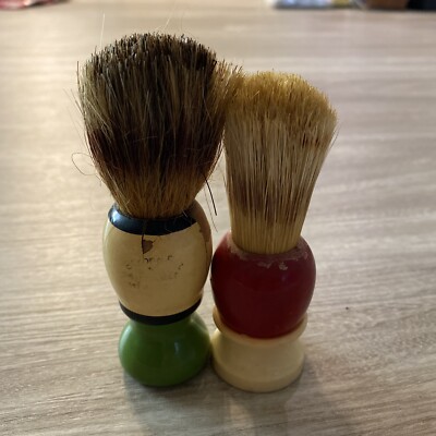 Lot of 2 Vintage Shaving Brush s Ever Ready 100A Set-In-Rubber/Other Unknown