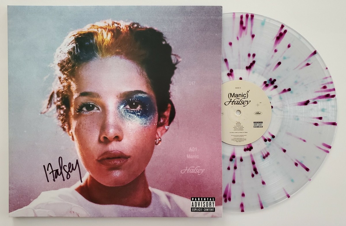 Halsey Signed Manic Splatter Colored Vinyl Record Album LP