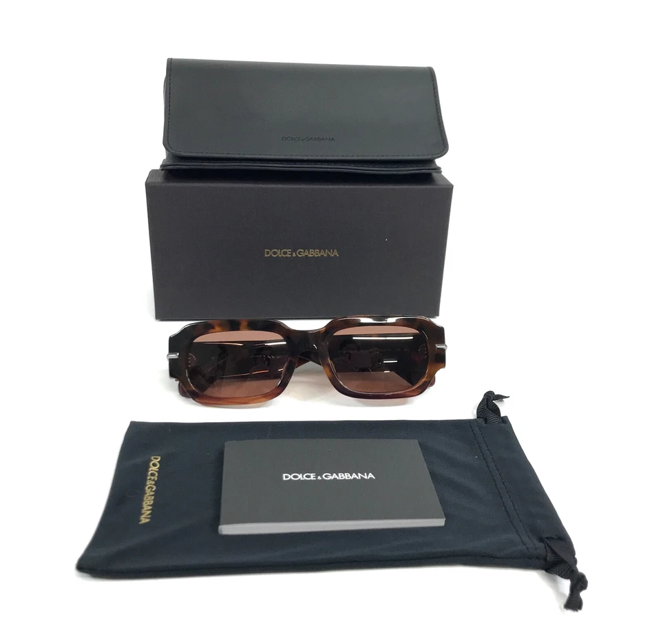 Очки солнцезащитные Dolce & Gabbana DG4485-F 3438/M6 Havana теплые коричневые с линзами Bordeaux - Изображение 2 из 4