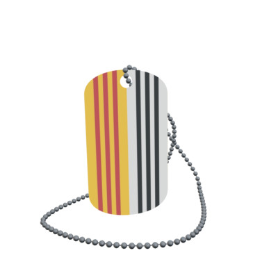 Dog Tag Flagge Loon op Zand (Niederlande) Erkennungsmarke Alu 30 x 50 mm