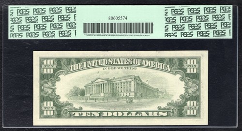 FR. 2025-K 1981 $10 FRN FEDERAL RESERVE NOTE DALLAS, TX PCGS UNCIRCULATED-64PPQ - Picture 2 of 2