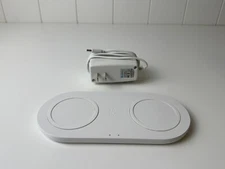 Belkin White Wireless Dual Charging Pad 10W Apple/Samsung 4 Ft Cable AC Adapter
