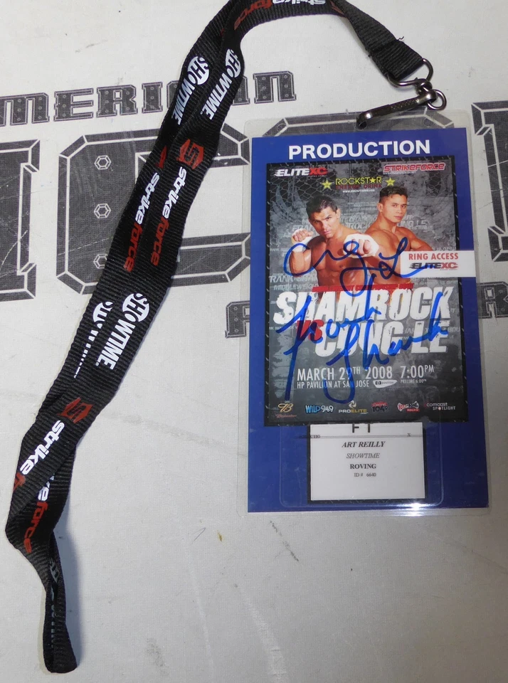 Frank Shamrock & Cung Le Signed 08 StrikeForce Staff Credential Pass PSA/DNA UFC - Image 2 of 4
