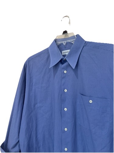Yves Saint Laurent Hemd mit Knopfleiste und Klappärmeln Gr. 16 Large Blau Freizeit Preppy - Bild 11 von 22