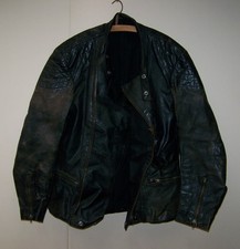 Alte schwarze Motorradjacke Lederjacke Oldtim...