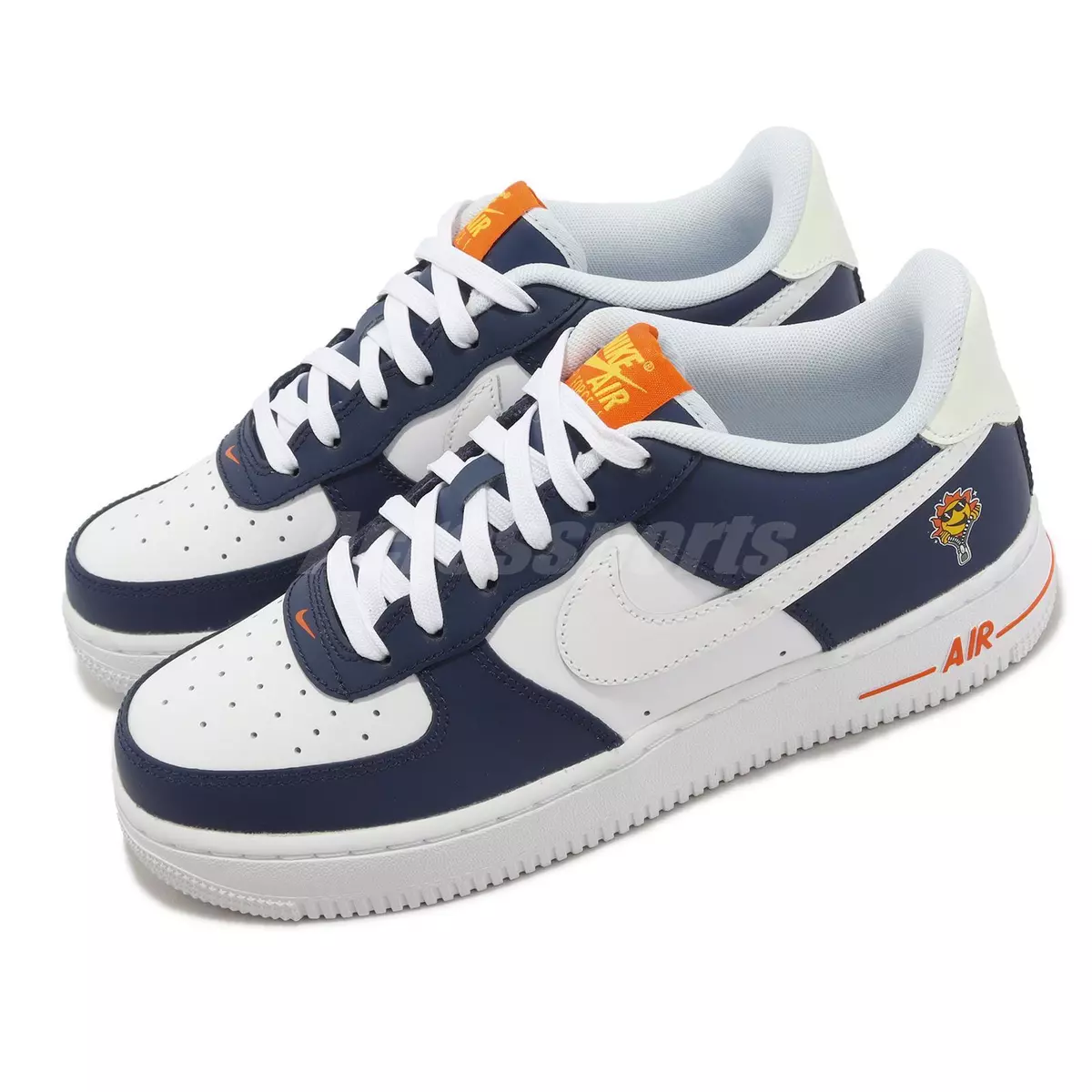 Kids Youth Orange Nike Air Force 1 Lv8 2 Trainers