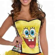 SpongeBob SquarePants SEXY Corset Bustier Halloween Costume Cosplay Adult Female