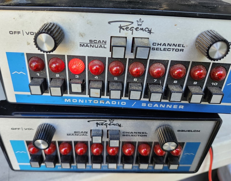 2 X Vintage Regency Monitoradio Scanner 10 Channel Radios For Parts ...