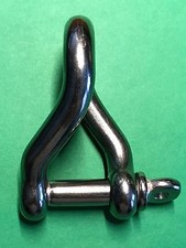 US STAINLESS Stainless Steel 316 Twist Shackle 3/8" 10mm Twist Shackle 