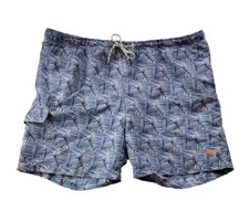 Tommy Bahama Relax Men XL Swim Trunk Blue Tropical Mesh Liner Surf Pockets