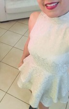 Women’s white mini dress by Pretty Little Thing. Size 6