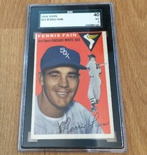 1954 Topps Ferris Fain Baseball Card #27 Graded SGC 40 VG 3