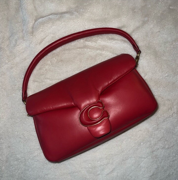 Coach Pillow Tabby 26 Women's Leather Shoulder Bag - Red