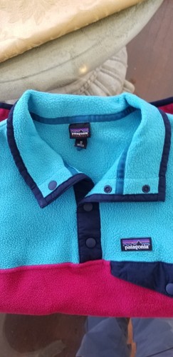 Patagonia Sweater Girls Size M10 snap up outdoor Synchilla - Picture 3 of 6