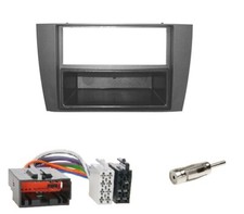 Set: DIN Autoradio Blende+Fach + ISO Adapter für Jaguar S-Type X-Type 2003-2008