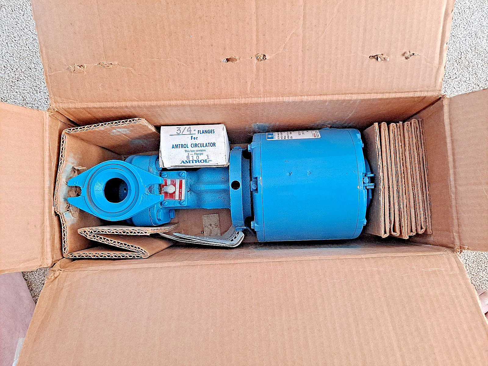 AMTROL Model R Water Circulator With 3/4" Flanges Gaskets Nuts & Bolts New NOS