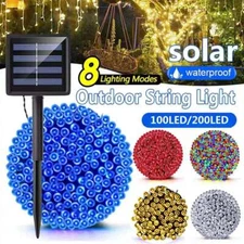 Solar String Lights Outdoor Garden Party Xmas Fairy Wedding Lamp 100 - 200 LED