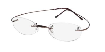 ELITE EYEWEAR 052 EYEGLASS FRAME/GLASSES RIMLESS WITH POLARIZED SUNGLASS CLIP-ON