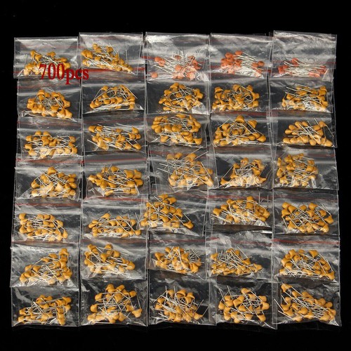  Ceramic Capacitor Assorted Kit Assortment Set 300pcs/500pcs/700pcs - Picture 7 of 13