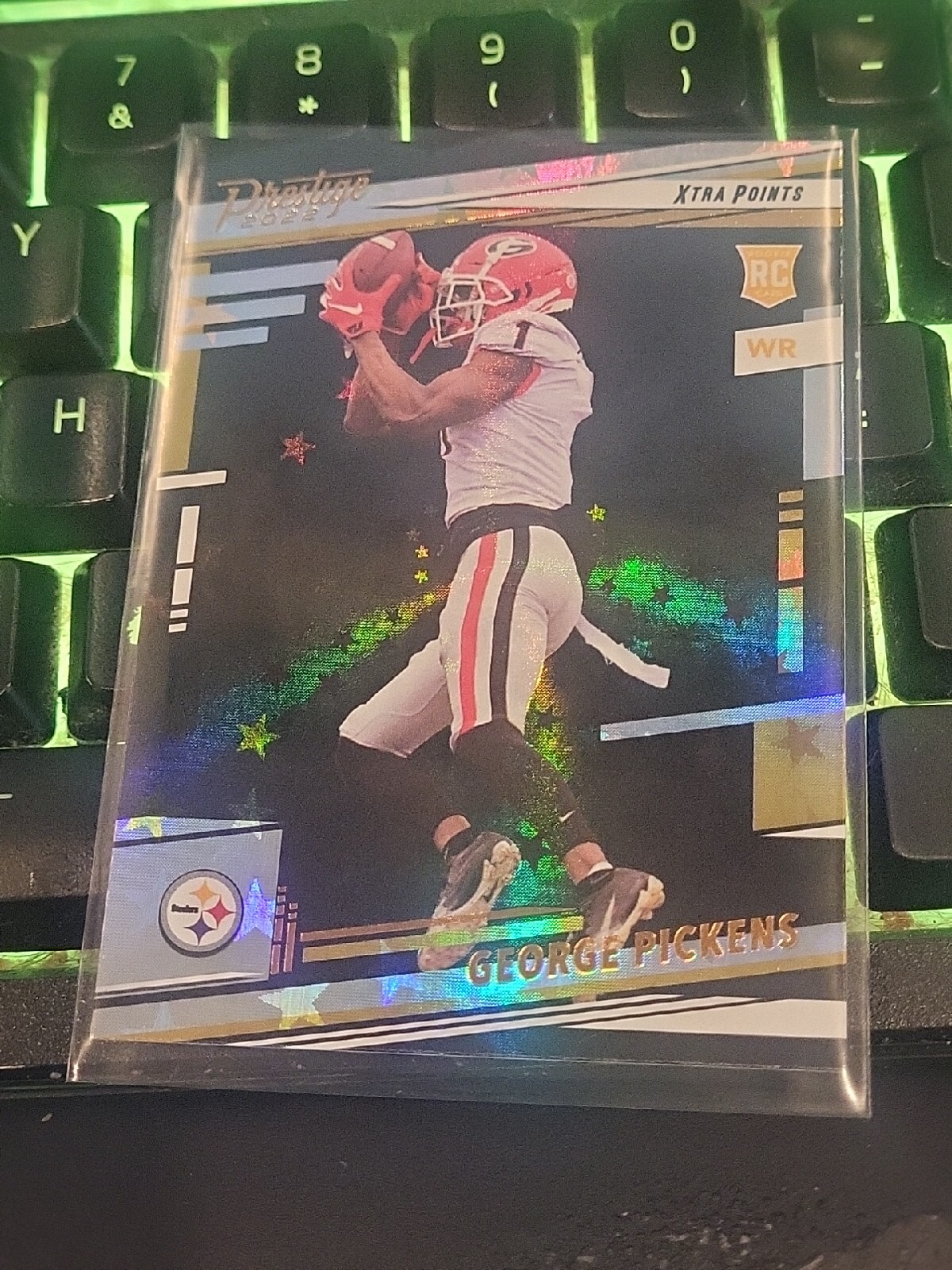 2022 Prestige George Pickens Rookie Xtra Points Astral Parallel #323 STEELERS 🏈