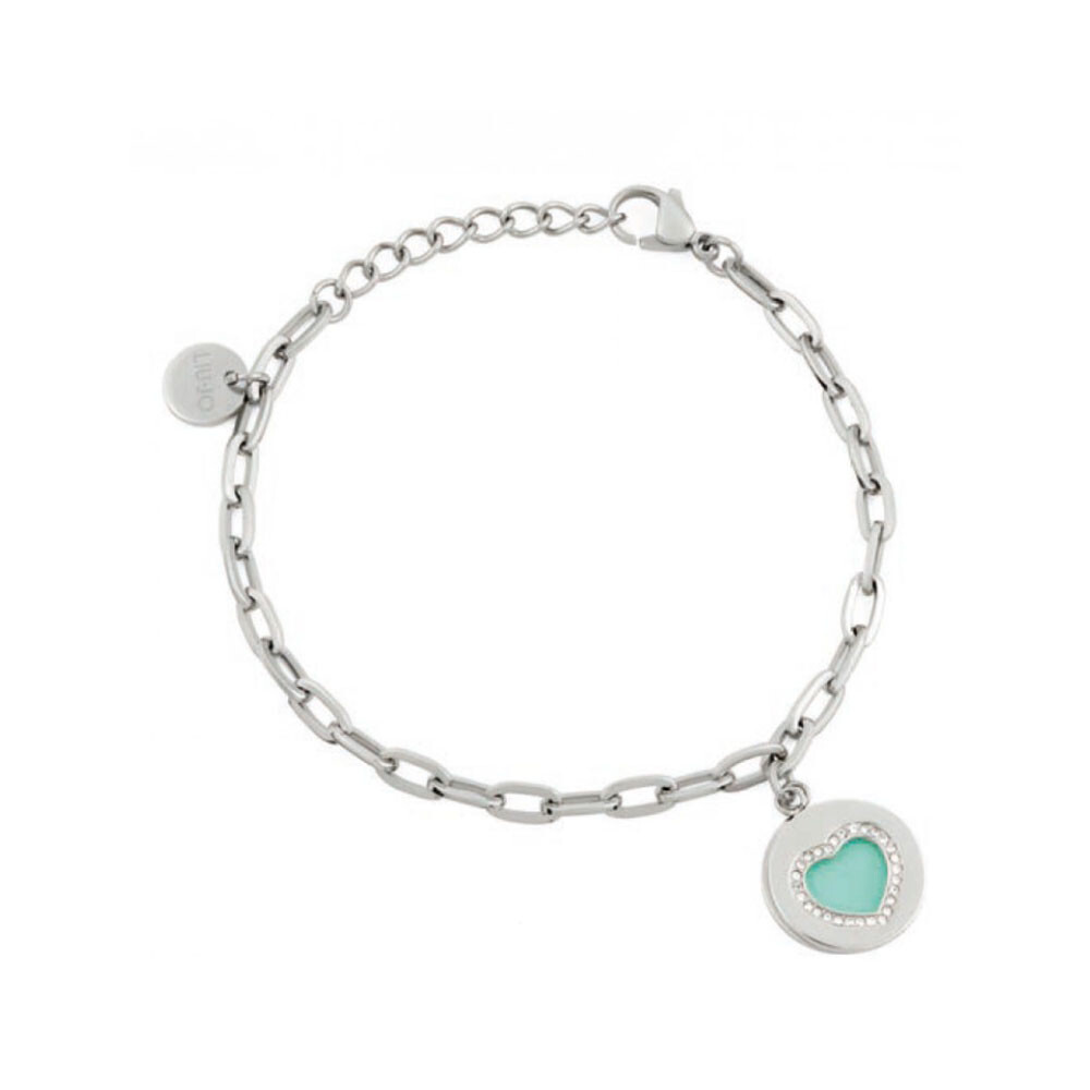 Liu Jo Luxury Womens Bracelet LJ1604 Stainless Steel Charm Heart