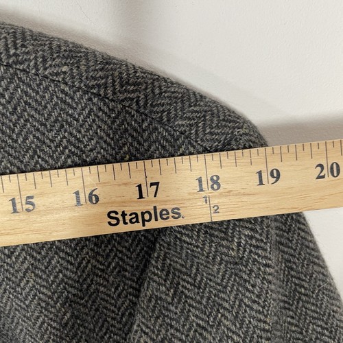 Blazer de tweed gris espiga mezcla de lana L de Abercrombie & Fitch para hombre - Imagen 10 de 17