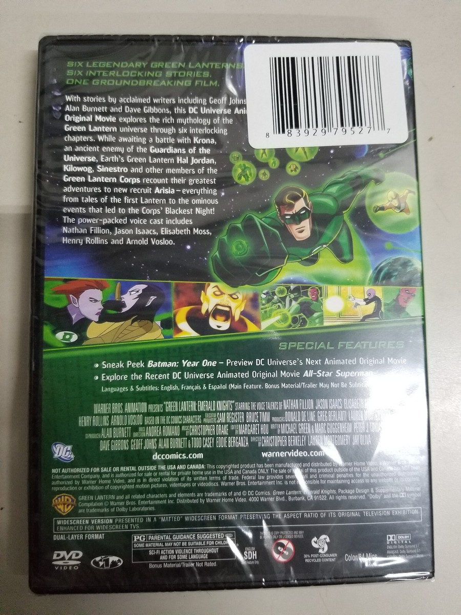 New Sealed Green Lantern Emerald Knights DC Universe Animated