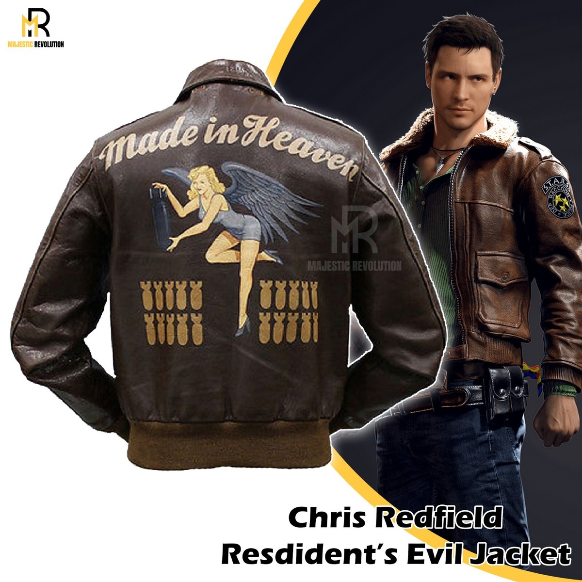 Leather Jacket Chris Redfield Made In Heaven Jacket Resident Evil