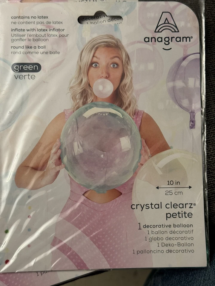 Lote de 10 Anagrama Crystal Clearz, Rosa Oscuro, Naranja, Amarillo, Rosa Claro 10/25cm Foto 2 de 3