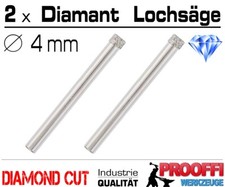 2 Stück Granit Fliesen Diamant Bohrkrone Ø 4mm Glas Keramik Feinsteinzeug Bohrer