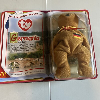 RARE TY BEANIE GERMANIA THE BEAR INTERNATIONAL BEARS II MCDONALDS