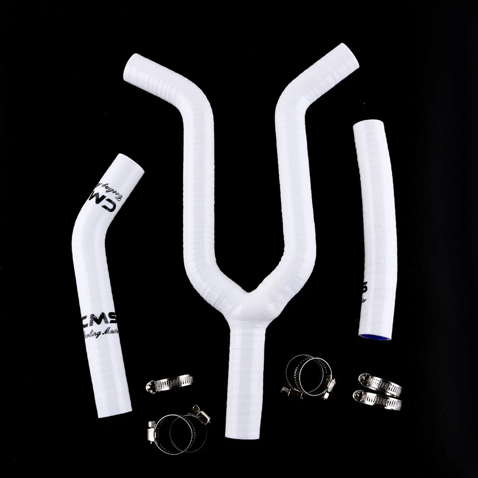 White For 1998 1999-2002 KTM 125 200 EXC Thermostat Bypass Radiator Hose+Clamp - Image 2 of 4
