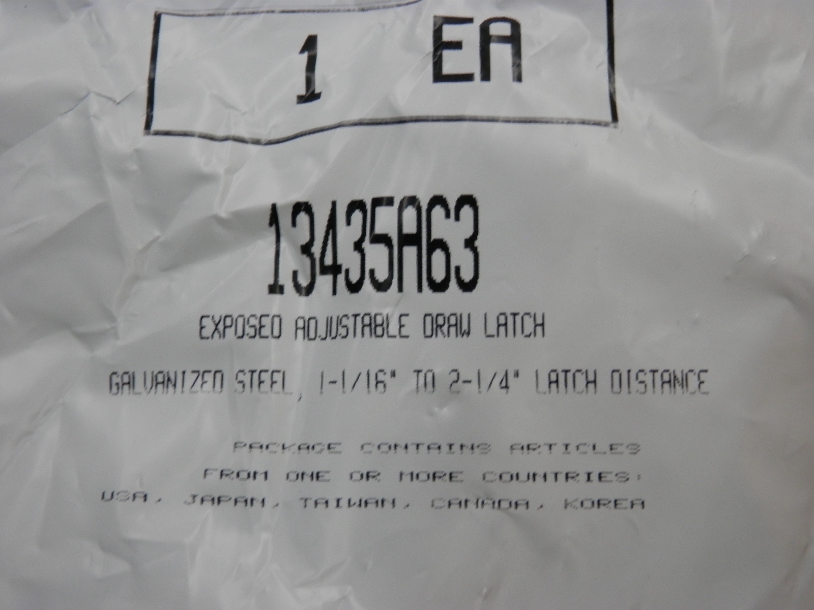 2 New Exposed Adjustable Draw Latches Galvanized Steel Catch Quick Lock 13435A63