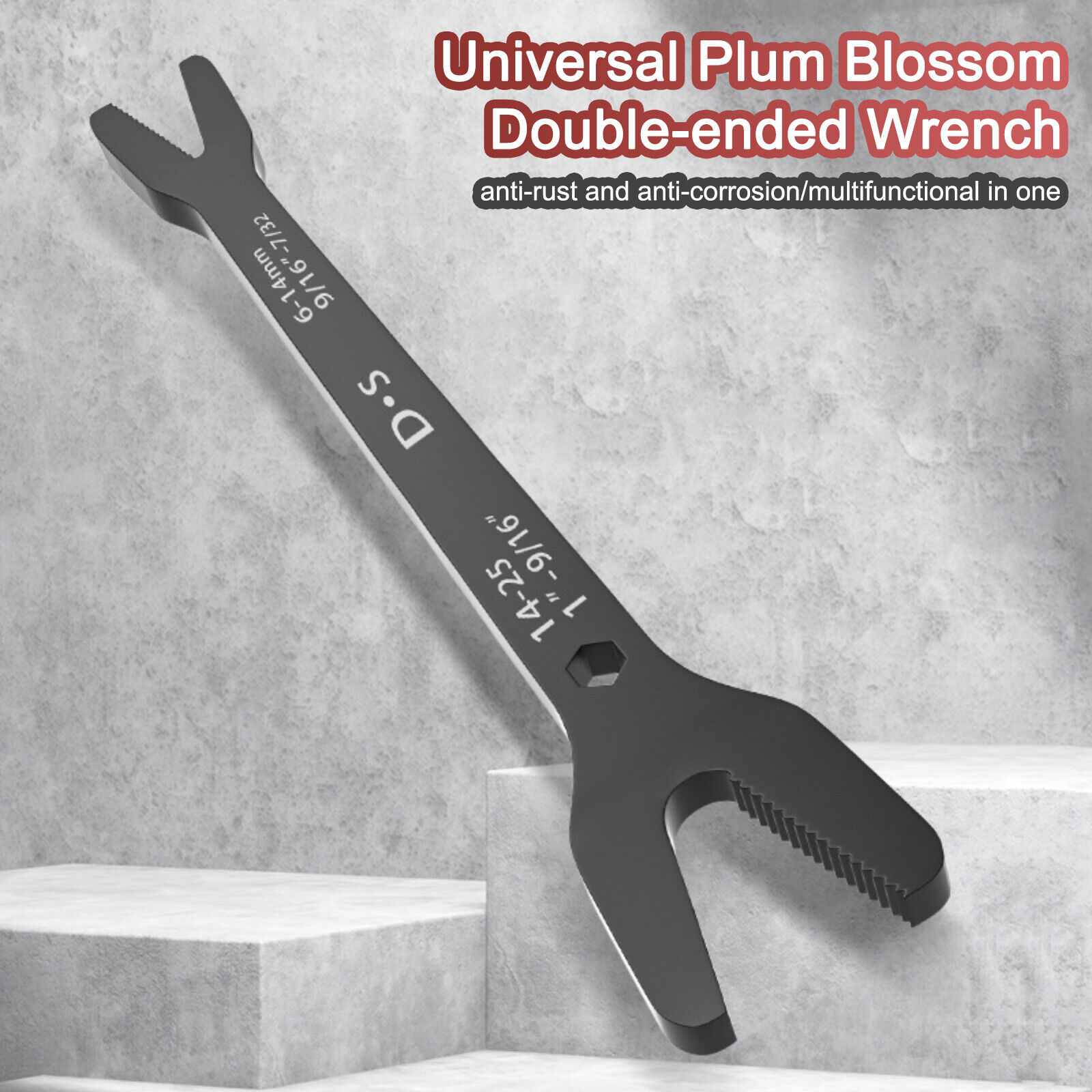 6-25 mm Universal V-Groove Department store CR-V Double-ended At the price Open Ratchet Wrench