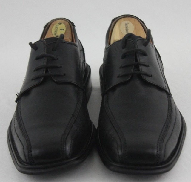 Franco Fortini Mens Black Leather Lace Up Boyd Loafers Dress Shoes Size 8M | eBay