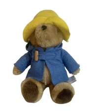 Vintage 9" PADDINGTON Teddy Bear EDEN Toys 1981 Blue Coat Yellow Hat
