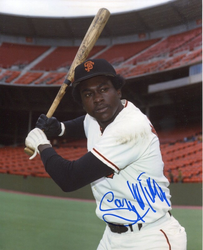 GARY MATTHEWS signed San Francisco Giants color photo ROY All Star MVP Cubs