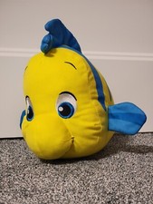 Flounder Little Mermaid Disney Stuffed Fish Plush 13"