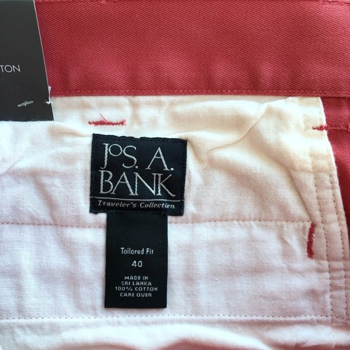 Jos A Bank Salmon Pink Traveler Cotton Shorts Men's 40 - Picture 8 of 8
