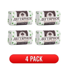 Antiseptic Natural Birch Tar Bar Soap Дегтярное натуральное мыло 90g 4 pack