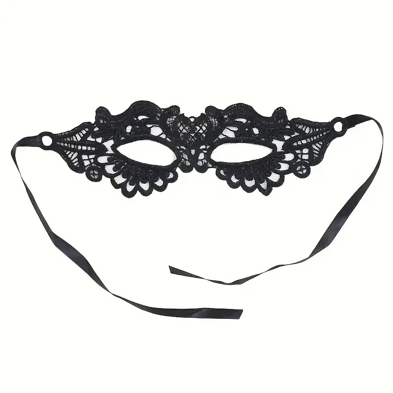 MASCHERA DONNA SEXY MASCHERINA IN PIZZO CARNEVALE COSTUME BAROCCO - Immagine 4 di 4