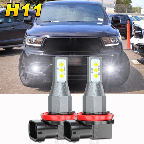 For Dodge Durango 2014-2019 LED Fog Driving Light H11 6000K White Bright Bulbs